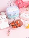 Cute Bento Boxes: Double Layer Car Lunch Box, Kids Plastic Bento Box Food Storage Container, Microwave Safe for School